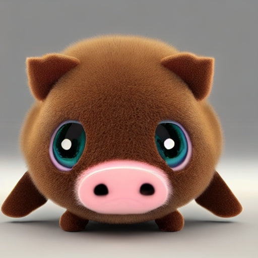 Black Pig Plush Toy, Heavy