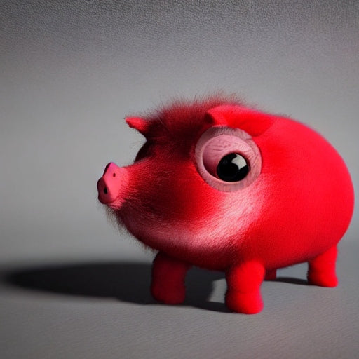 Black Pig Plush Toy, Heavy