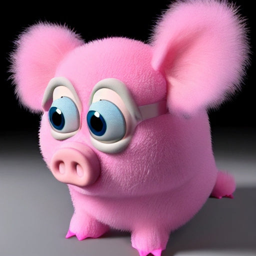 Brown Pig Plush Toy, Heavy