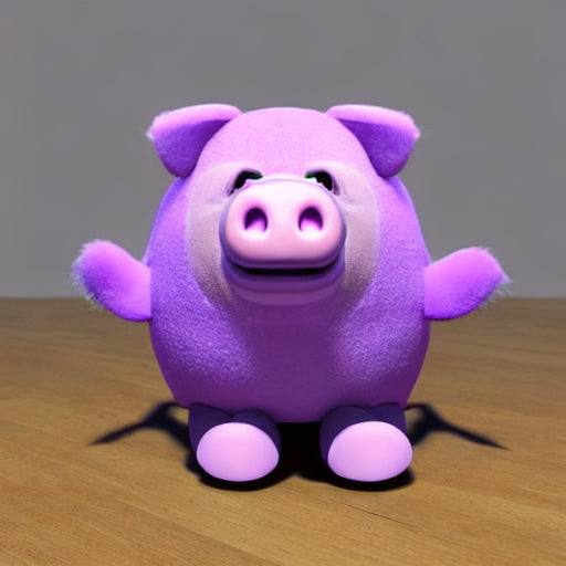 White Black Pig Plush Toy